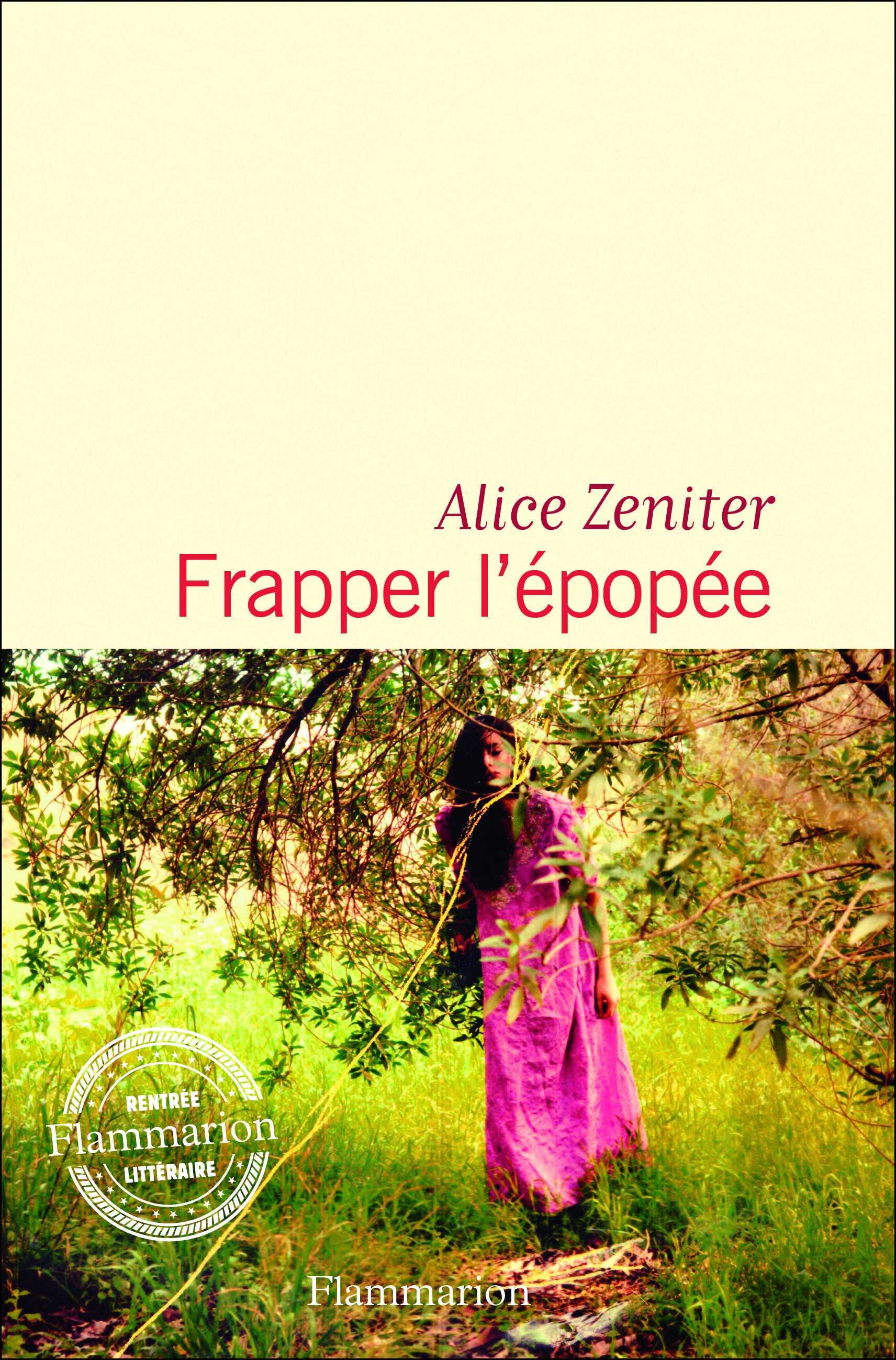 Couverture, Frapper l'épopée, Alice Zeniter Couverture, Frapper l'épopée, Alice Zeniter